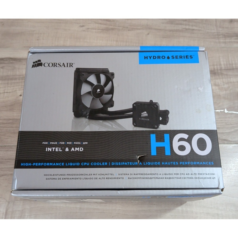Corsair H60 Hydro Series Liquid CPU Cooler Intel & AMD 120mm SP120L Fan